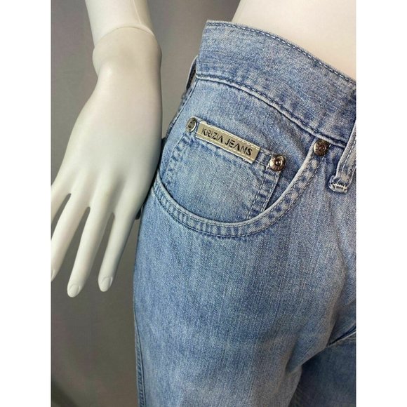Krizia Jeans Light Wash High Waisted Mom Jeans Vin - Picture 3 of 7